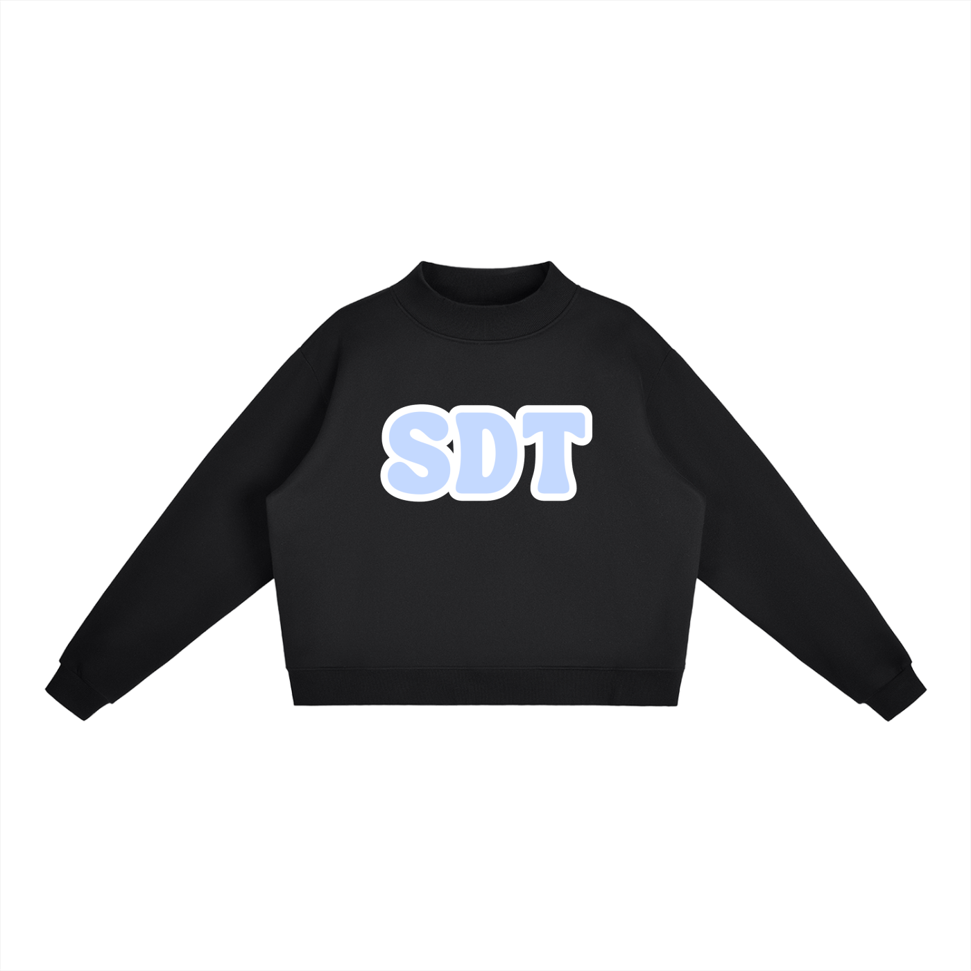 Essential Fleece Mock-Neck Crew Sweatshirt