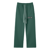 Black Cheetah Straight Leg Sweatpant