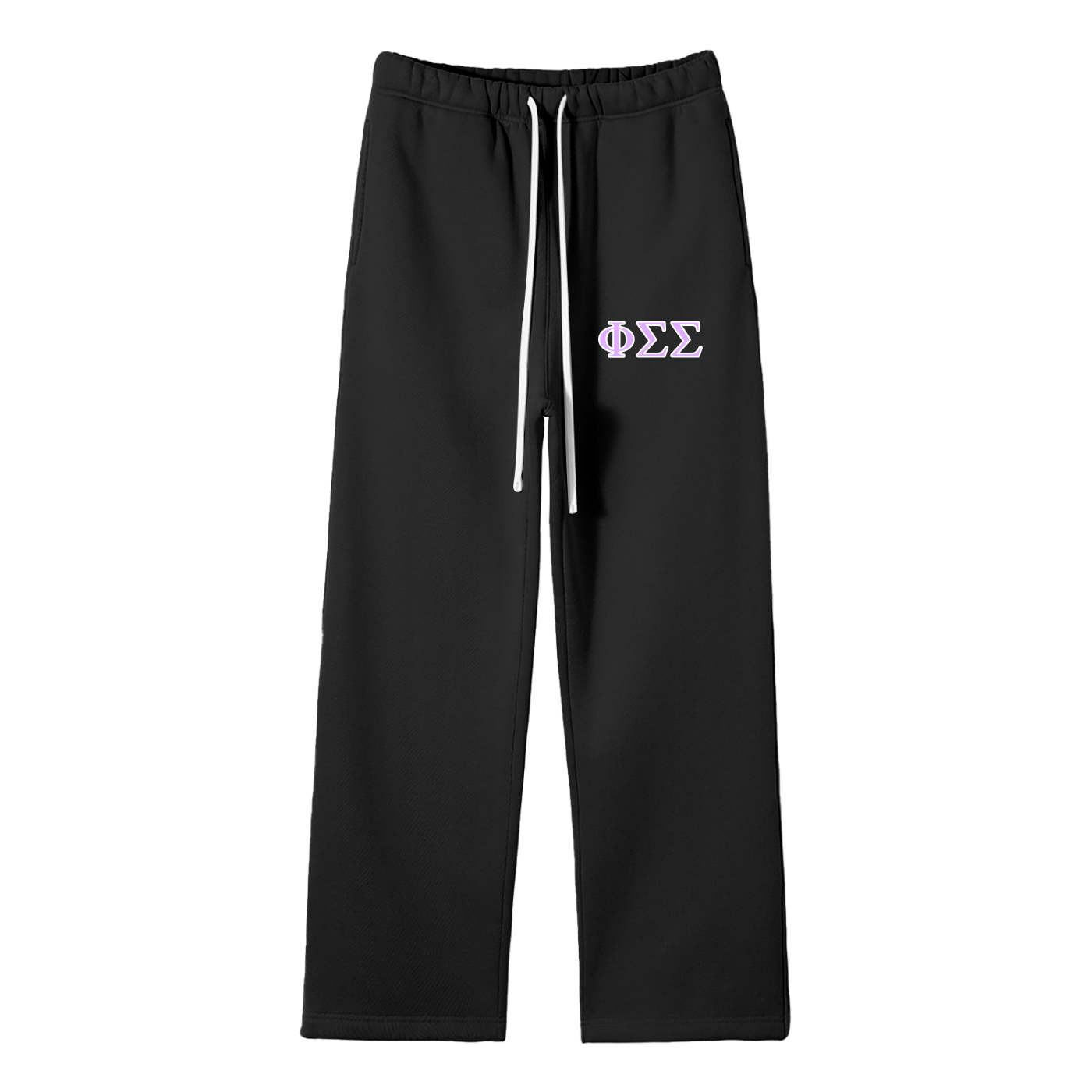 Purple Letter Straight Leg Sweatpants