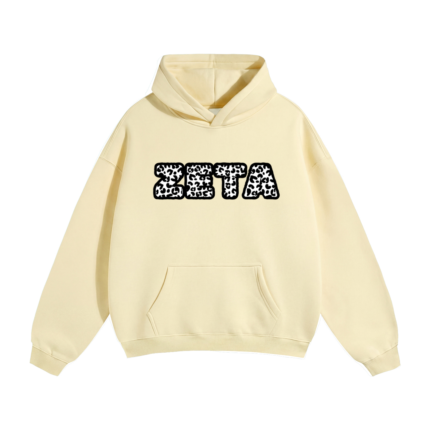 Oversized Black Cheetah Hoodie