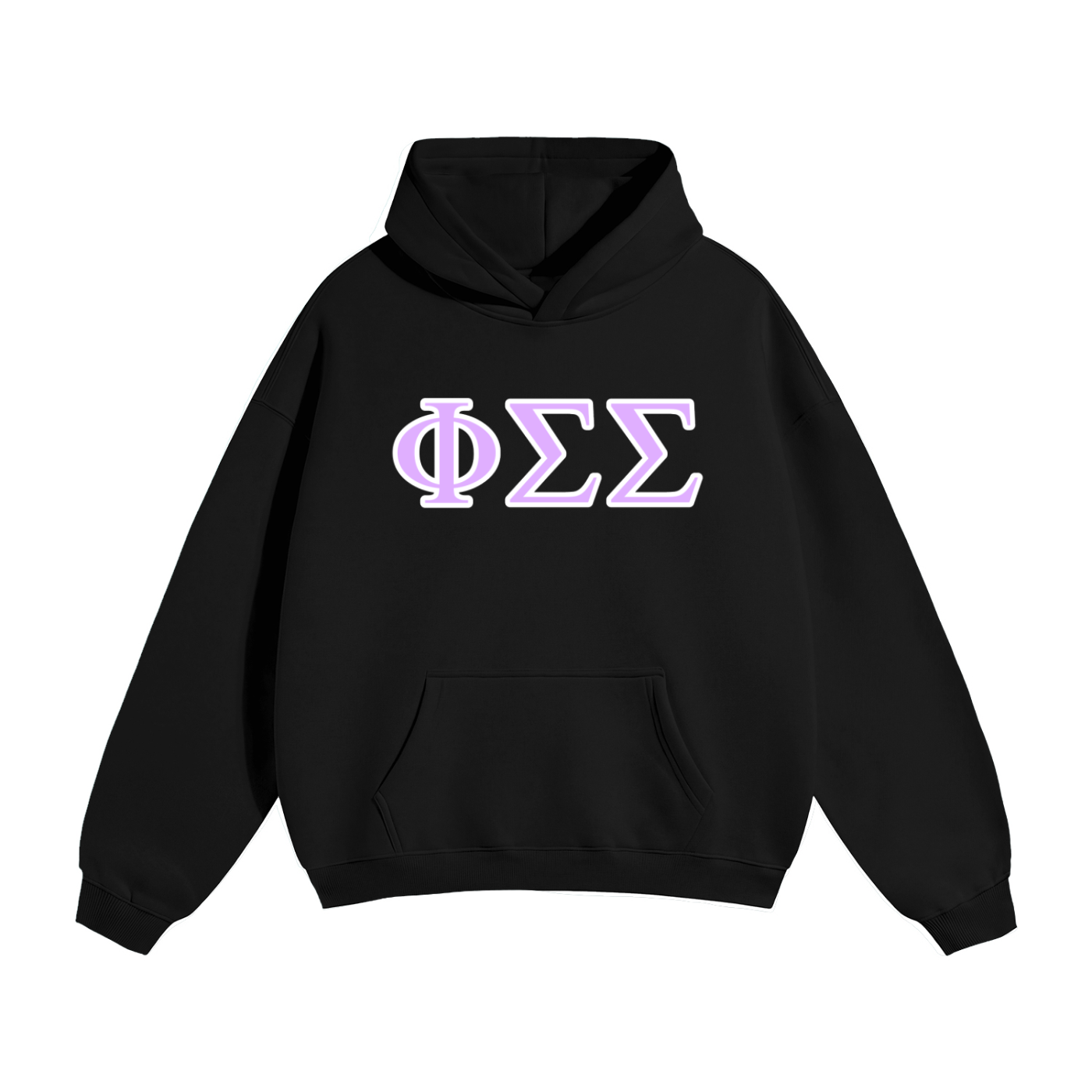 Oversized Purple Letter Hoodie