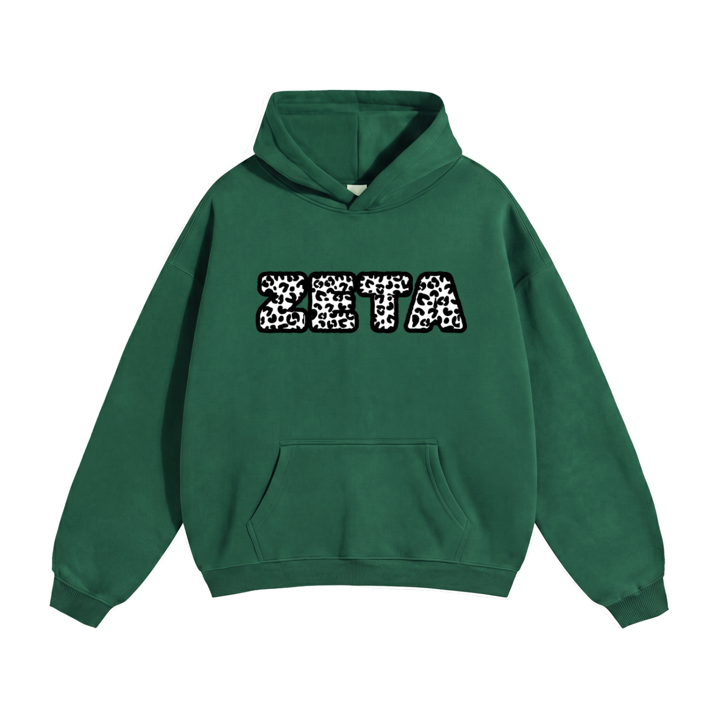 Oversized Black Cheetah Hoodie