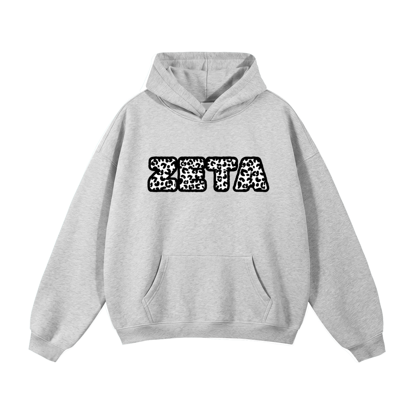 Oversized Black Cheetah Hoodie