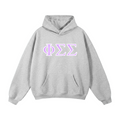Oversized Purple Letter Hoodie
