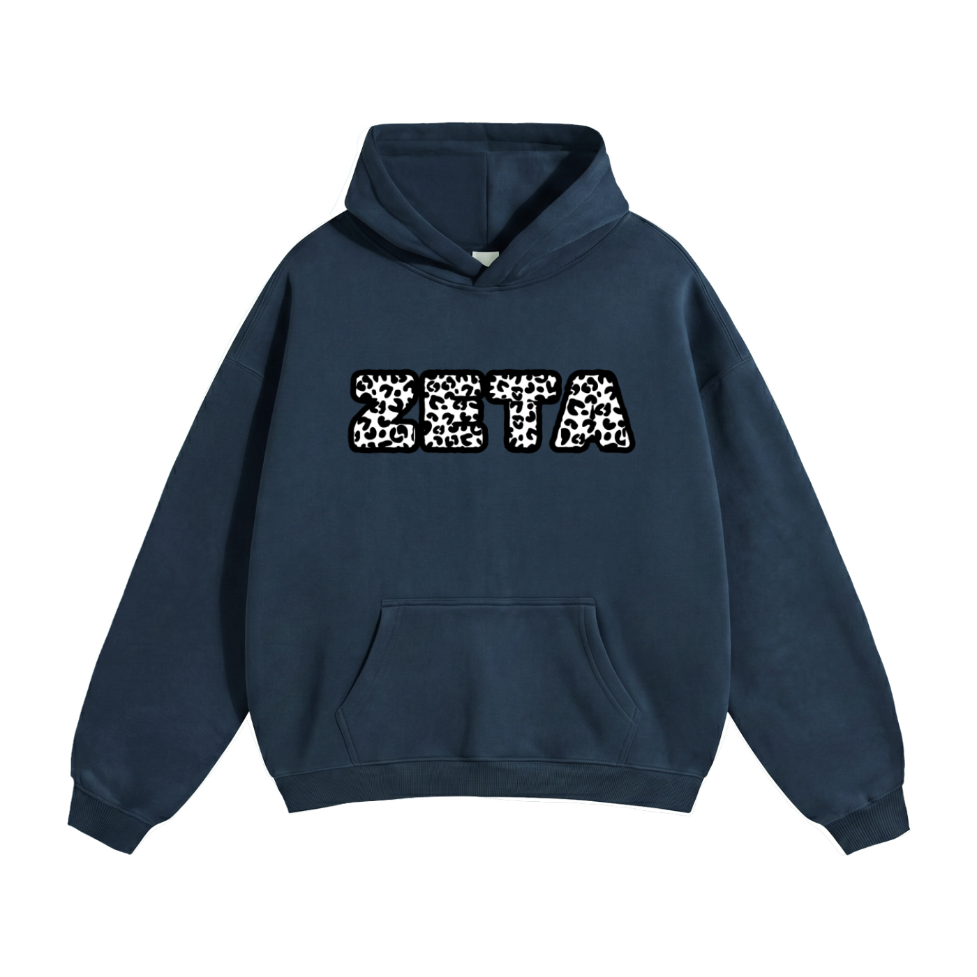 Oversized Black Cheetah Hoodie