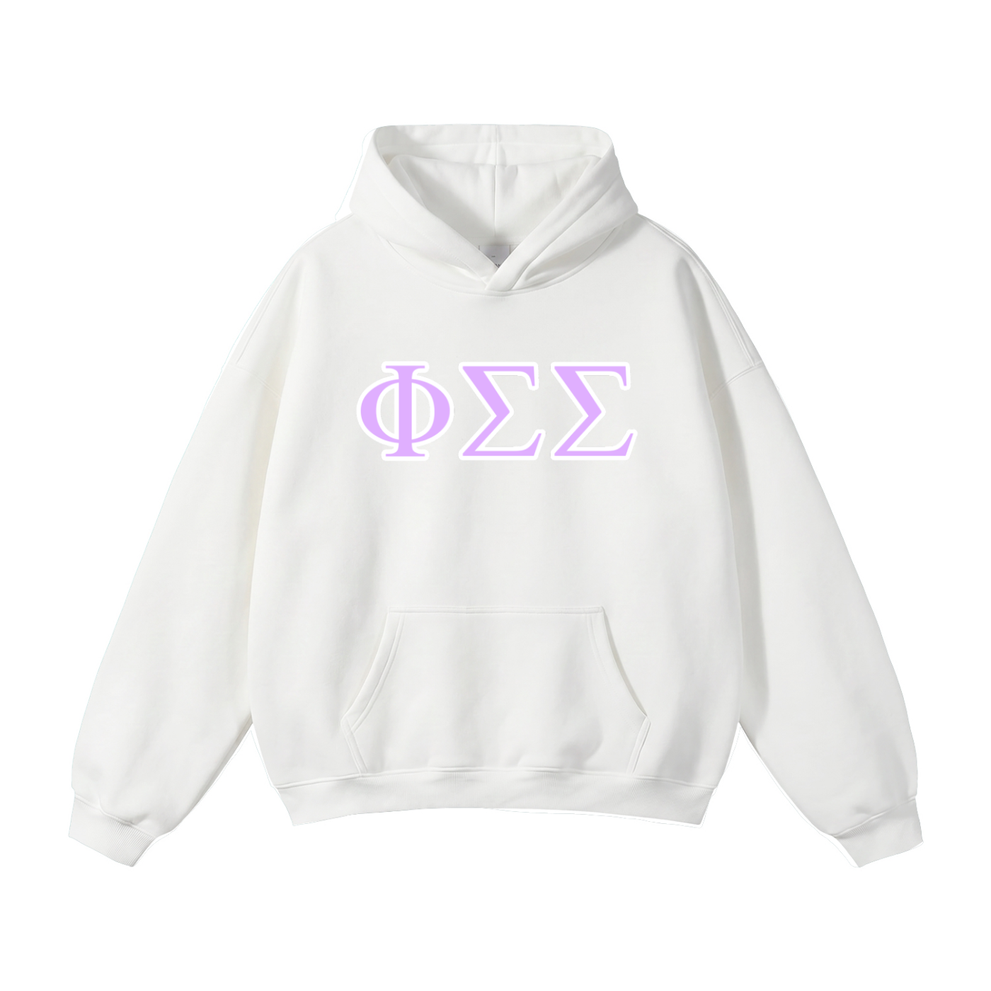 Oversized Purple Letter Hoodie