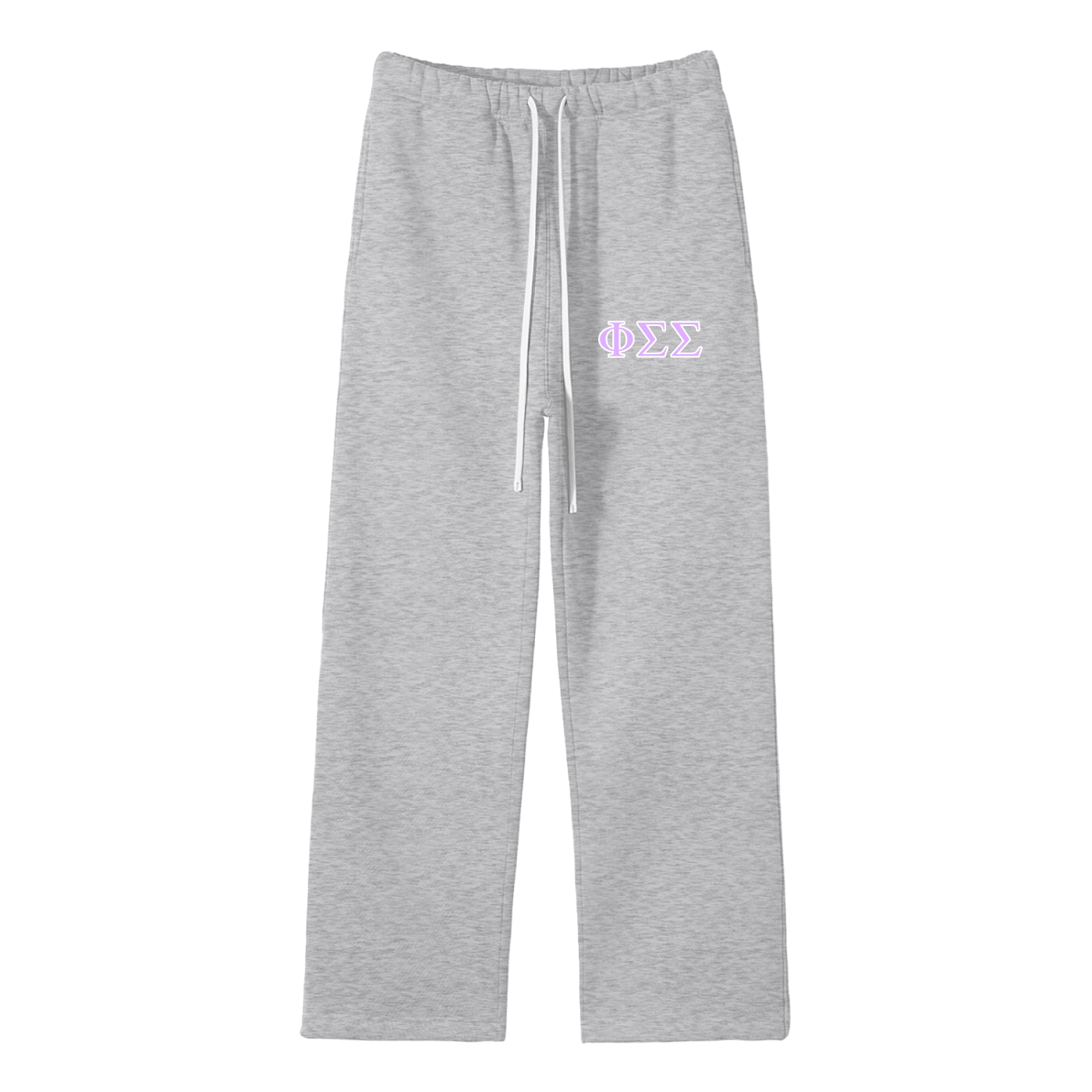 Purple Letter Straight Leg Sweatpants